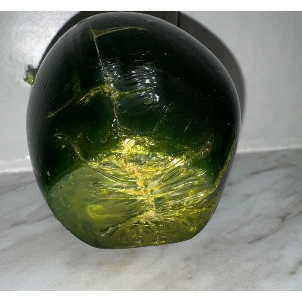 Vintage Green Christmas‎ Pine Scented Candle Apple Shaped. NOS Sealed